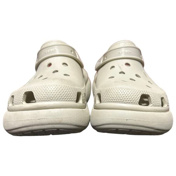 Crocs Platform Mega Crush Bone Mens 10/ Women 12Classic Crush Clog Sandals Shoes - Picture 3 of 8